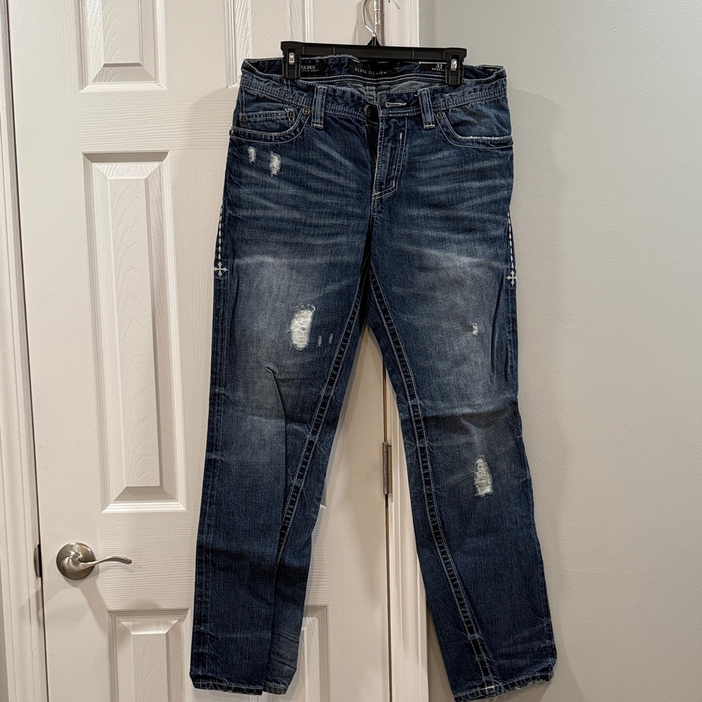 Affliction (Cooper) Relaxed Boot Dark Blue Denim Jeans
